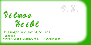 vilmos weibl business card